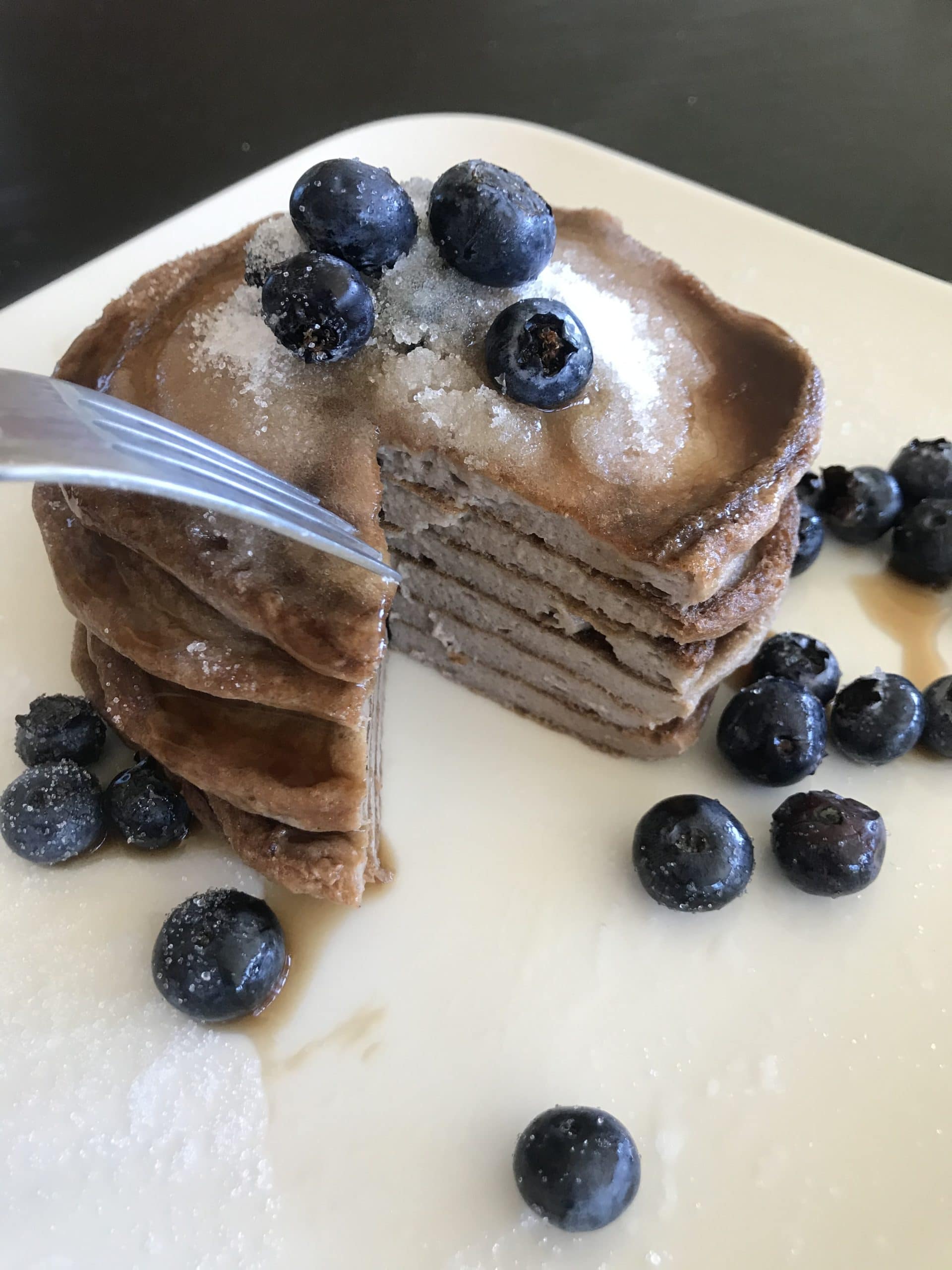 Protein Pancakes mit Blaubeeren